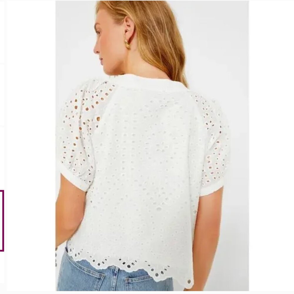 TUCKERNUCK White Eyelet Fontalina Blouse - Picture 3 of 9